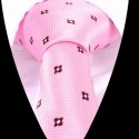 Hedvábná kravata růžová se vzorem