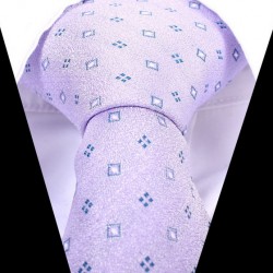 Hedvábná kravata fialová se vzorem