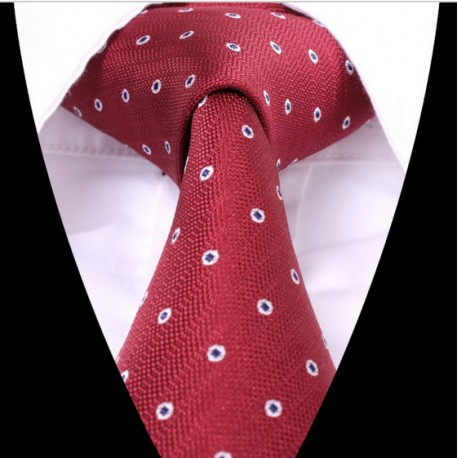 Hedvábná kravata červená se vzorem
