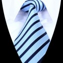 Hedvábná kravata modrá pruhovaná