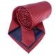 Hedvábná kravata šedá červená pruhovaná