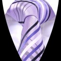 Hedvábná kravata fialová pruhovaná