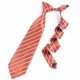 Hedvábná kravata oranžová pruhovaná