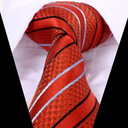 Hedvábná kravata červená se vzorem