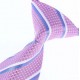 Hedvábná kravata růžová pruhovaná