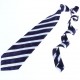 Hedvábná kravata bílo modrá pruhovaná