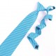 Hedvábná kravata tyryksová pruhovaná