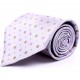 Hedvábná kravata šedá se vzorem