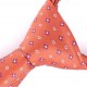 Hedvábná kravata oranžová se vzorem