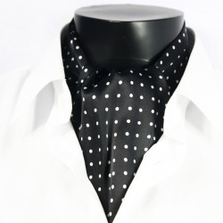Pánská hedvábná kravatová šála černá