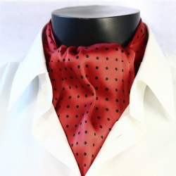 Pánská hedvábná kravatová šála červená