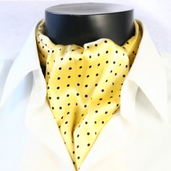 Pánská hedvábná kravatová šála žlutá